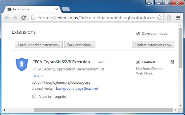 CFCA CryptoKit.SSVB Extension  from Chrome web store to be run with OffiDocs Chromium online