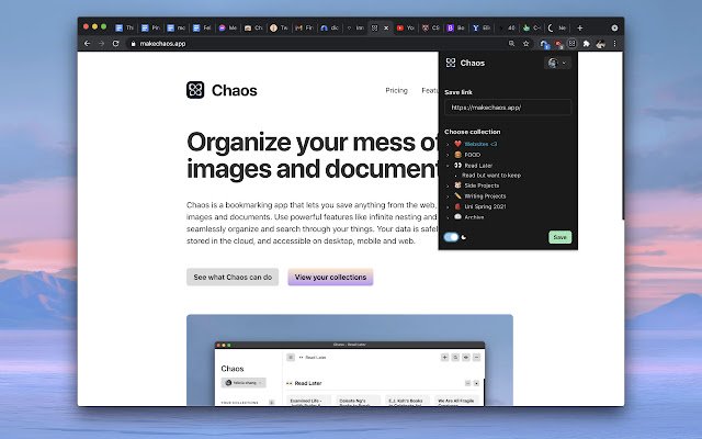 Chaos Web Clipper  from Chrome web store to be run with OffiDocs Chromium online