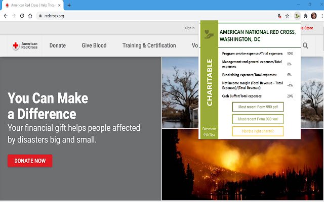 Charitable  from Chrome web store to be run with OffiDocs Chromium online