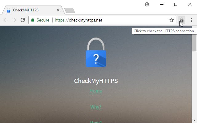 CheckMyHTTPS از فروشگاه وب Chrome برای اجرای آنلاین با OffiDocs Chromium