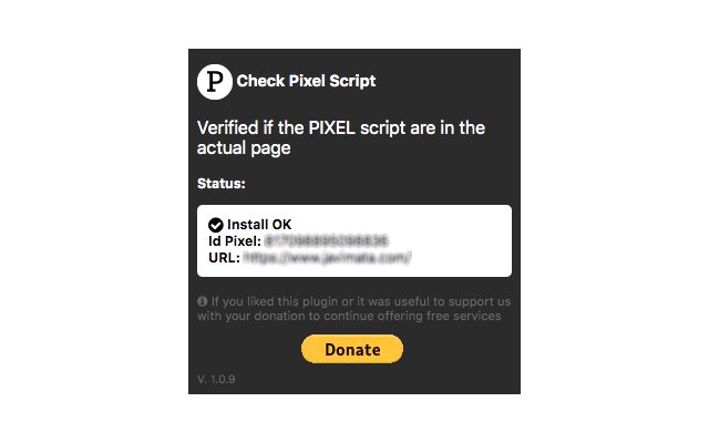 Check Pixel Script  from Chrome web store to be run with OffiDocs Chromium online