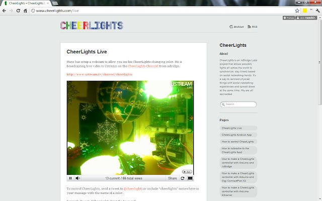 Cheerlights  from Chrome web store to be run with OffiDocs Chromium online