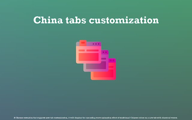 China tabs customization  from Chrome web store to be run with OffiDocs Chromium online