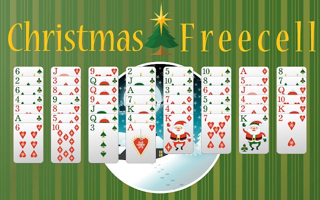 Christmas Freecell  from Chrome web store to be run with OffiDocs Chromium online