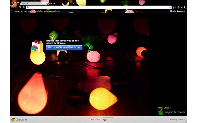 Christmas Lights Theme  from Chrome web store to be run with OffiDocs Chromium online