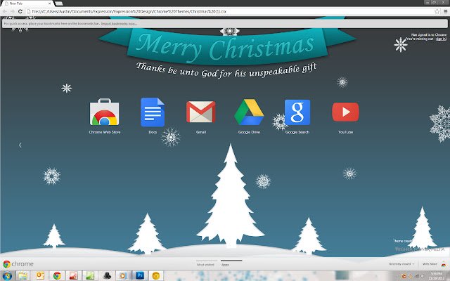 Christmas Theme  from Chrome web store to be run with OffiDocs Chromium online