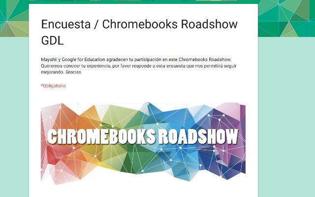 Chromebooks Roadshow GDL aus dem Chrome-Webstore, die mit OffiDocs Chromium online ausgeführt werden soll