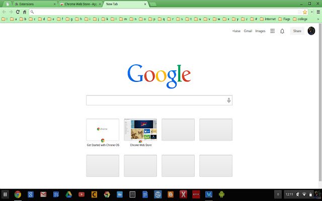 chrome os in green  from Chrome web store to be run with OffiDocs Chromium online