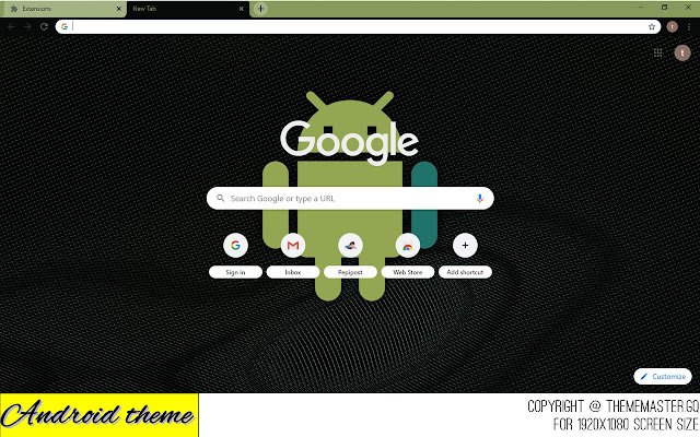 Chrome theme for android lovers  from Chrome web store to be run with OffiDocs Chromium online