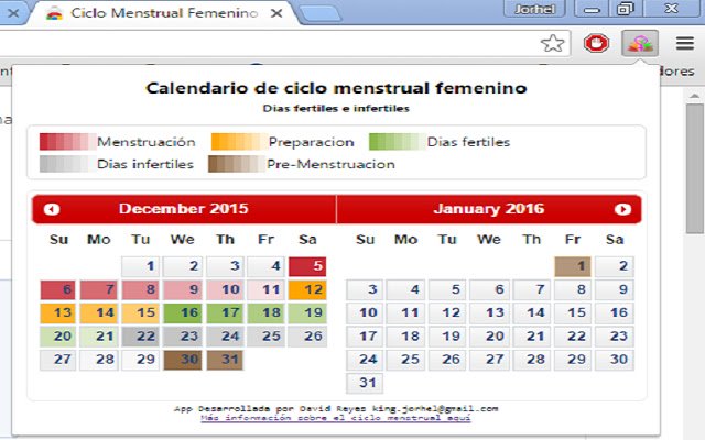 Ciclo Menstrual Femenino מחנות האינטרנט של Chrome תופעל עם OffiDocs Chromium באינטרנט