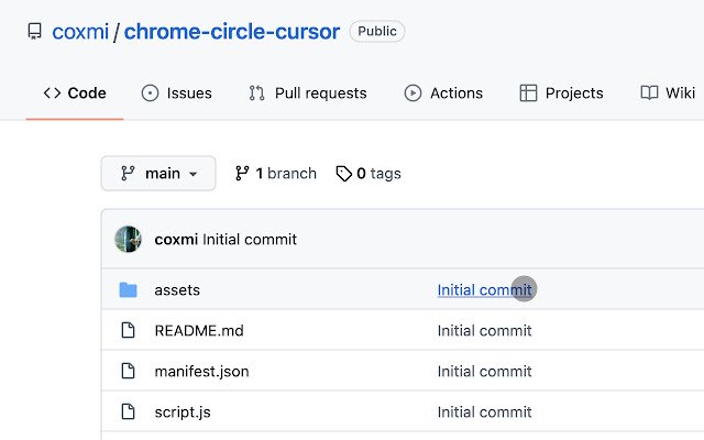 Circle cursor  from Chrome web store to be run with OffiDocs Chromium online