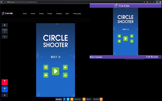 Circle Shooter Game  from Chrome web store to be run with OffiDocs Chromium online