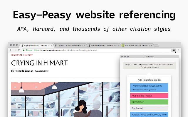 Citationsy Cite Websites and Papers  from Chrome web store to be run with OffiDocs Chromium online