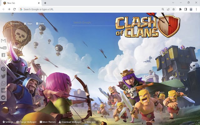 Clash of Clans Wallpaper  from Chrome web store to be run with OffiDocs Chromium online