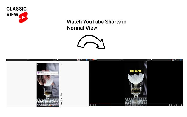 Classic View para sa YouTube Shorts mula sa Chrome web store na tatakbo sa OffiDocs Chromium online