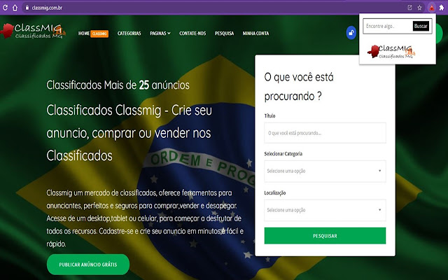 Classificados Classmig  from Chrome web store to be run with OffiDocs Chromium online