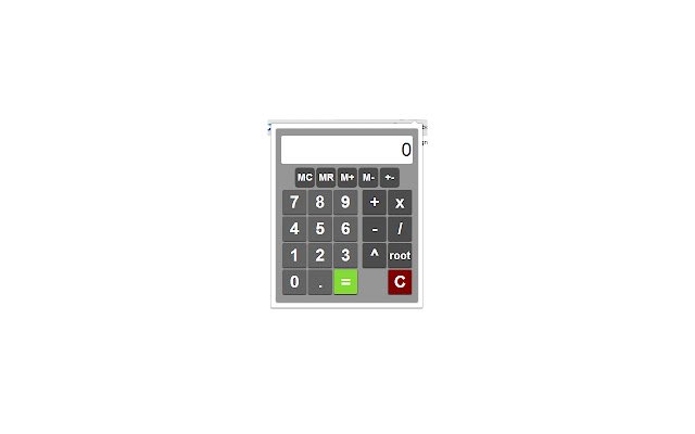 Clean Calculator Extension  from Chrome web store to be run with OffiDocs Chromium online