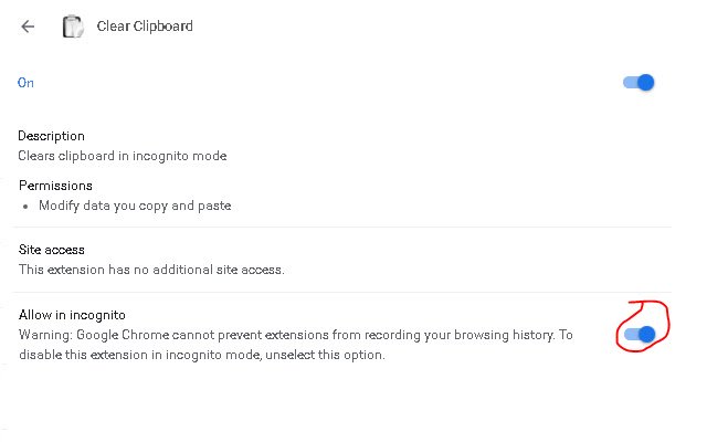 Clear Clipboard  from Chrome web store to be run with OffiDocs Chromium online