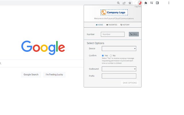 Click2Call  from Chrome web store to be run with OffiDocs Chromium online