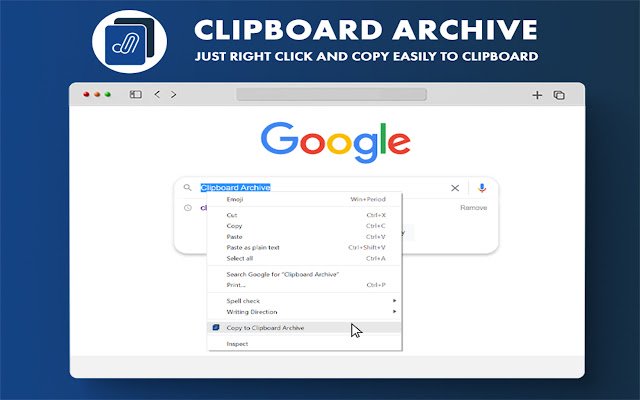 Clipboard Archive  from Chrome web store to be run with OffiDocs Chromium online