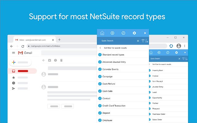 CloudExtend Gmail for NetSuite Legacy  from Chrome web store to be run with OffiDocs Chromium online