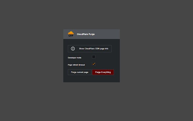 CloudFlare Purge Plugin  from Chrome web store to be run with OffiDocs Chromium online