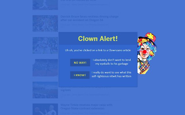 Clownzano Alert  from Chrome web store to be run with OffiDocs Chromium online