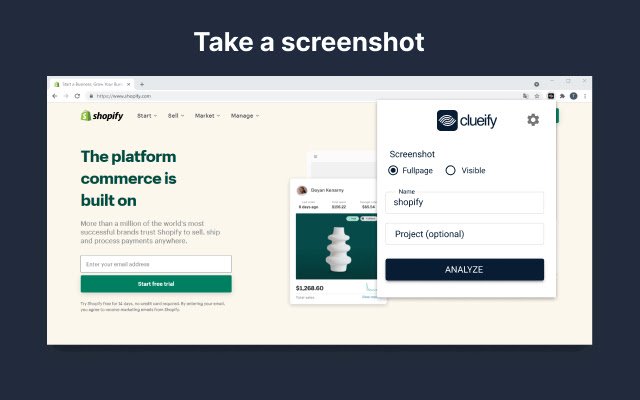 Clueify Data Driven Design  from Chrome web store to be run with OffiDocs Chromium online