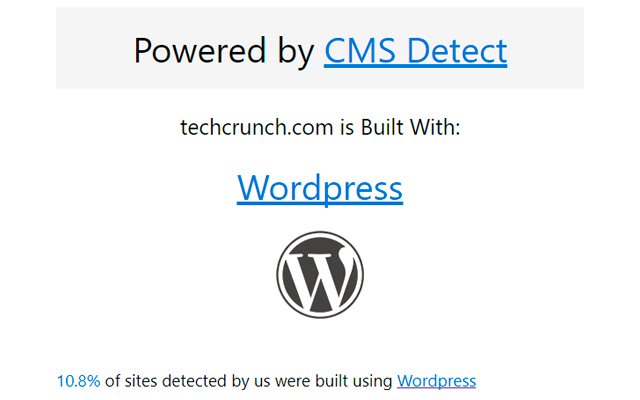 CMS Detect What CMS is that site using?  from Chrome web store to be run with OffiDocs Chromium online