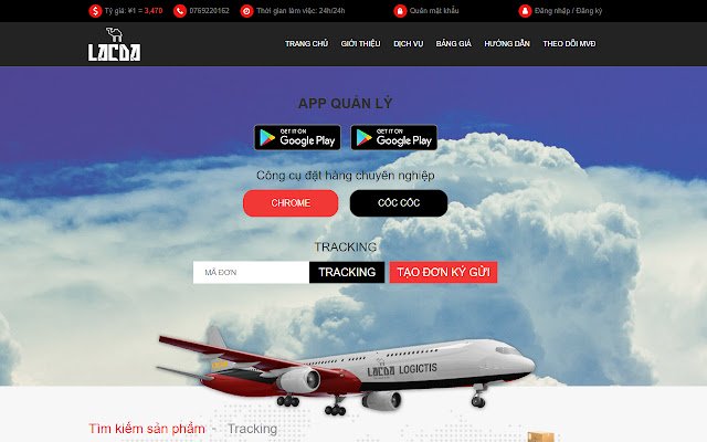 Công Cụ Đặt Hàng LacDa Logistics ze sklepu internetowego Chrome do obsługi za pomocą OffiDocs Chromium online