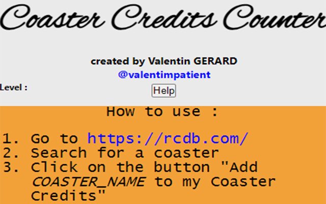 Coaster Credits Counter de Chrome web store se ejecutará con OffiDocs Chromium en línea