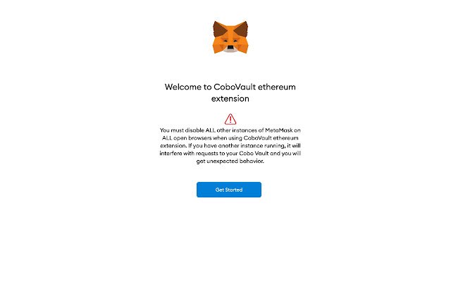 CoboVault ethereum extension  from Chrome web store to be run with OffiDocs Chromium online