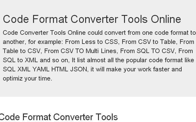 Code format converter online  from Chrome web store to be run with OffiDocs Chromium online