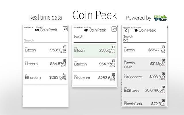 Coin Peek ຈາກຮ້ານເວັບ Chrome ທີ່ຈະດໍາເນີນການກັບ OffiDocs Chromium ອອນໄລນ໌