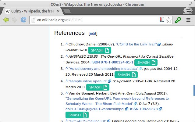 COinS 2 SMASH  from Chrome web store to be run with OffiDocs Chromium online