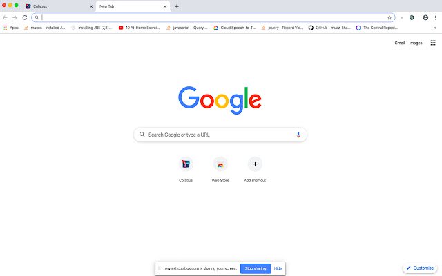Colabus Screen Sharing  from Chrome web store to be run with OffiDocs Chromium online