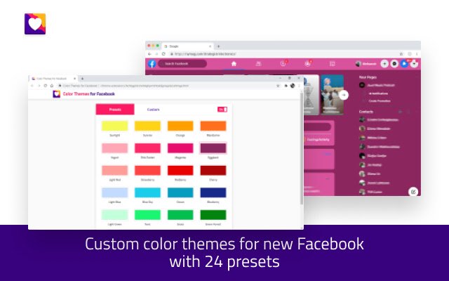 Color Themes for Facebook  from Chrome web store to be run with OffiDocs Chromium online