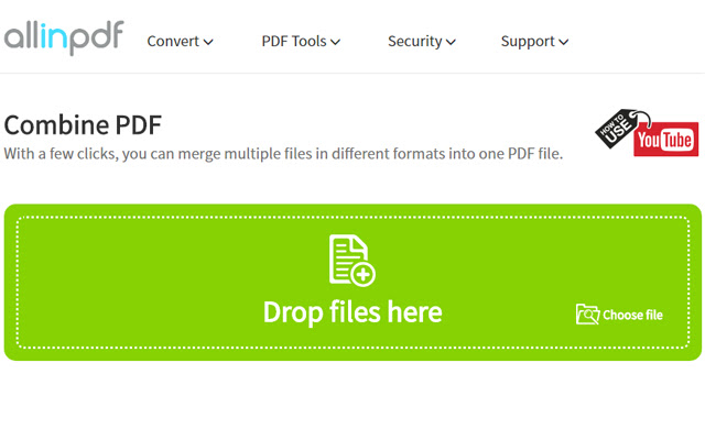 Combine PDF Allinpdf.com  from Chrome web store to be run with OffiDocs Chromium online