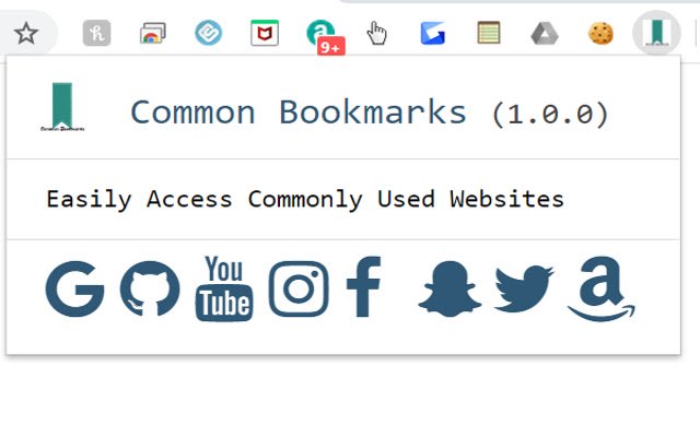 Common Bookmarks  from Chrome web store to be run with OffiDocs Chromium online