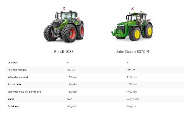 Comparador de Tractores  from Chrome web store to be run with OffiDocs Chromium online