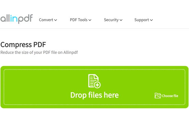 Compress PDF Allinpdf.com  from Chrome web store to be run with OffiDocs Chromium online