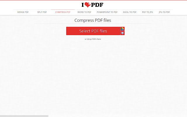 Compress PDF | ilovepdf.com  from Chrome web store to be run with OffiDocs Chromium online