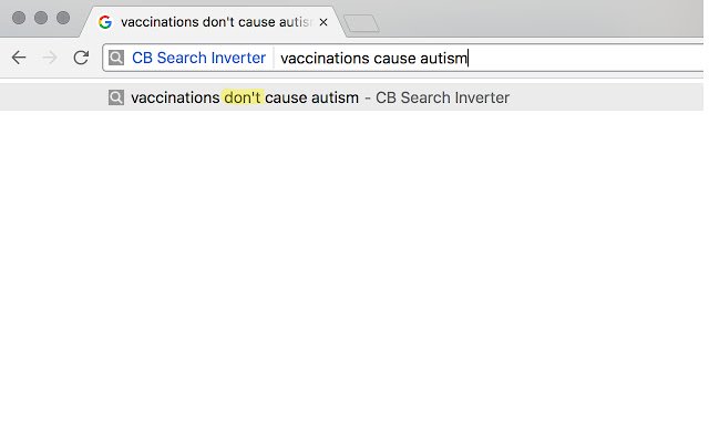 Confirmation Bias Search Inverter  from Chrome web store to be run with OffiDocs Chromium online