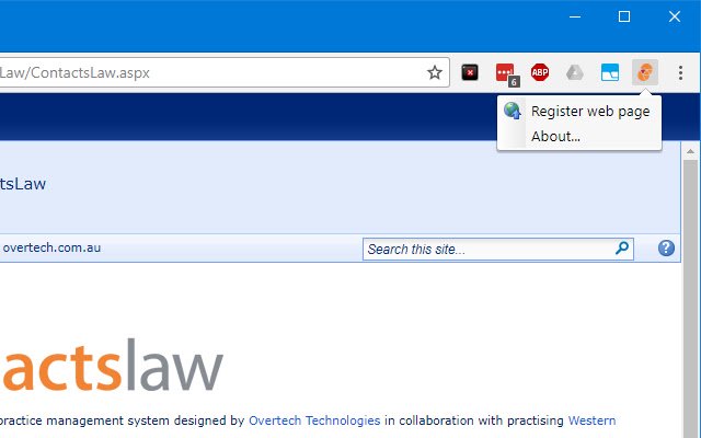 ContactsLaw Extension for Google Chrome  from Chrome web store to be run with OffiDocs Chromium online