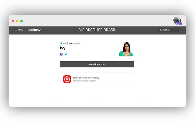 contador de votos bbb  from Chrome web store to be run with OffiDocs Chromium online