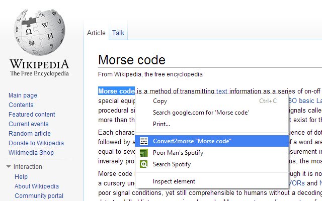 Convert2morse dari toko web Chrome untuk dijalankan dengan OffiDocs Chromium online