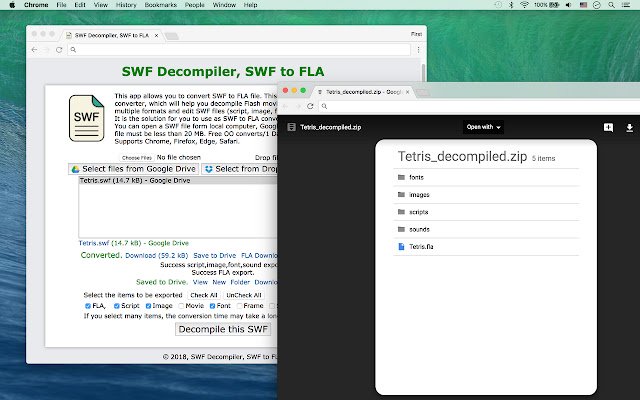 قم بتحويل SWF إلى FLA من متجر Chrome الإلكتروني ليتم تشغيله باستخدام OffiDocs Chromium عبر الإنترنت