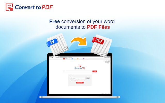 Konversikan ke PDF Tab Baru dari toko web Chrome untuk dijalankan dengan OffiDocs Chromium online