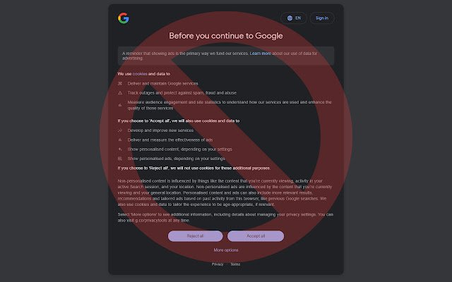 Cookie Consent Popup Blocker  from Chrome web store to be run with OffiDocs Chromium online