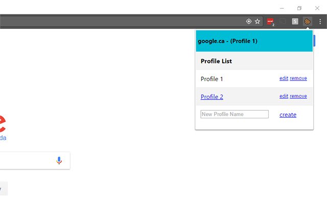 Cookie Profile Switcher mula sa Chrome web store na tatakbo sa OffiDocs Chromium online